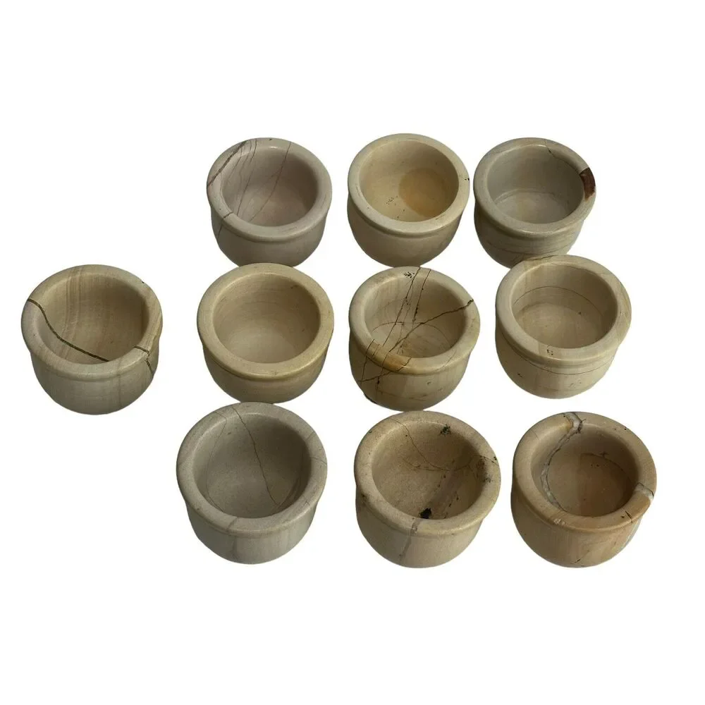 stoneware egg holder cups kitchen dining hosting party set of 10
